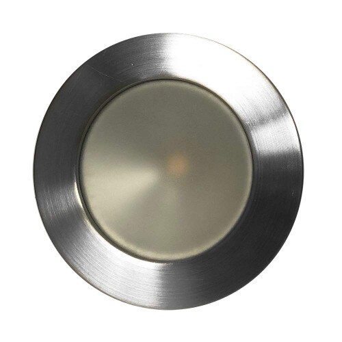 LUNASEA LIGHTING Lunasea Gen 3 IndoorOutdoor Recessed 35rdquo LED Light - 2700K 85 CRI Dimmable COB LED - Warm WhiteBrushed SS Bezel - LLB-46WW-3A-BN