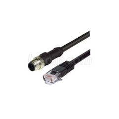 L-Com Connectivity 1-0m M12 4 Position D-Coded Male to RJ45 Male M12RJ454D-1