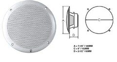 Polyplanar Polyplanar MA-4056 Spkr White 6 Round Flush Mount - MA4056-W