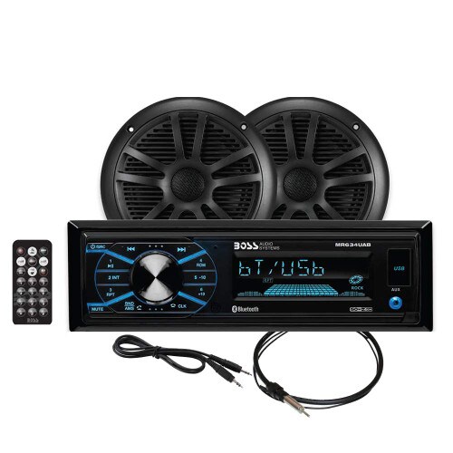 BOSS AUDIO Boss Audio MCBK634B6 Marine Stereo 65quot Speaker Kit - Black - MCBK634B6