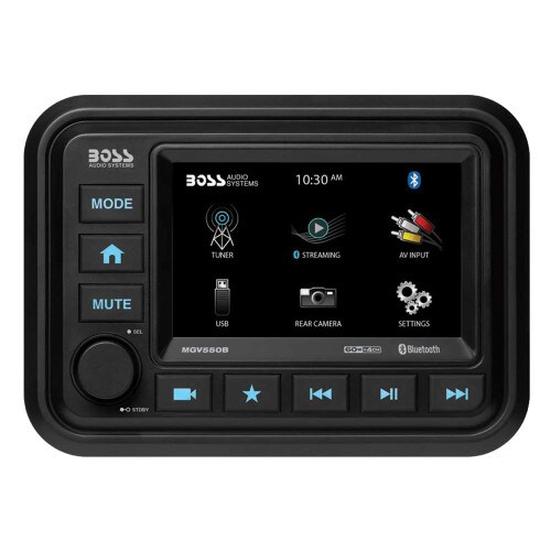BOSS AUDIO Boss Audio MGV550B Marine Stereo wAMFMBTRear Camera - MGV550B