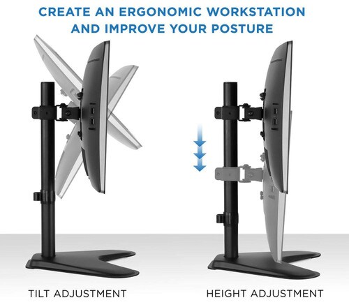 Mount-It Freestanding Adjustable LCD Screen Monitor Stand MI-1757