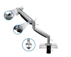 Mount-It Gas Spring Single Monitor Desk Mount 13-32In Screens MI-1771