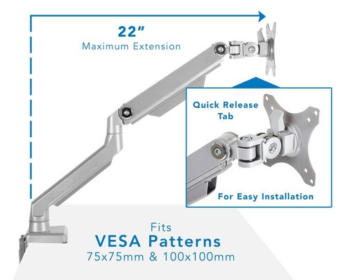 Mount-It Single Monitor Desk Mount for 13in-23in Screens MI-2761