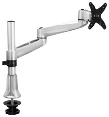 Mount-It Articulating Dual-Segment Desk Mount 17 to 30-Inch Screens Silver MI-33111-SLVR