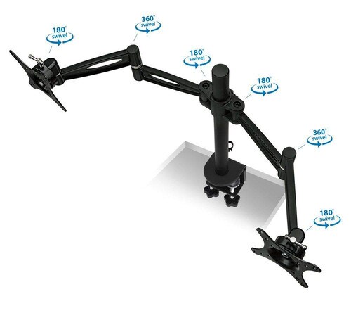 Mount-It Articulating Dual Monitor Desk Mount MI-725