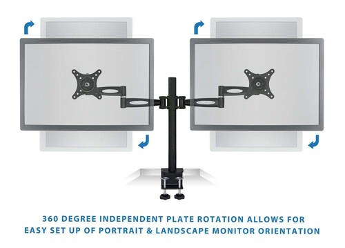 Mount-It Articulating Dual Monitor Desk Mount MI-725