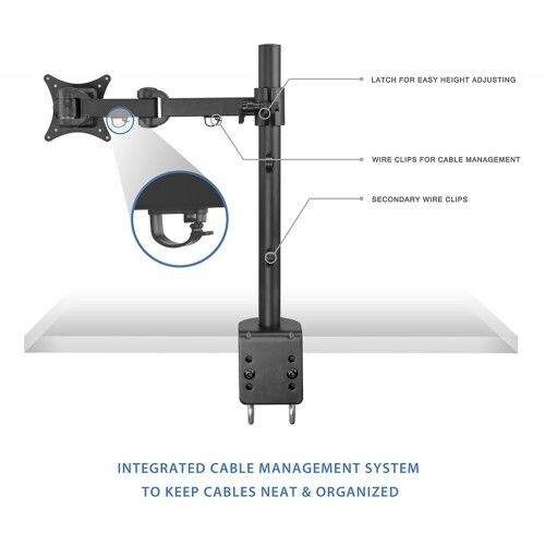 Mount-It Swivel Single Monitor Desk Mount MI-751