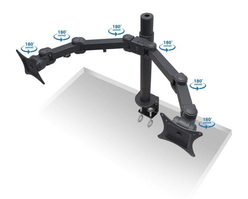 Mount-It Adjustable Dual Monitor Desk Mount MI-752