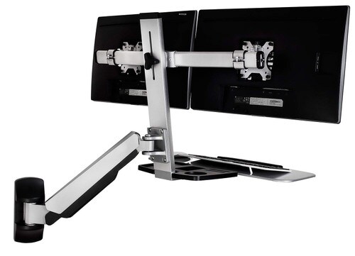 Mount-It Wall Mount Dual Monitor Workstation MI-7906