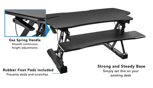 Mount-It Adjustable Sit-Stand Desk Converter Extra Wide MI-7961