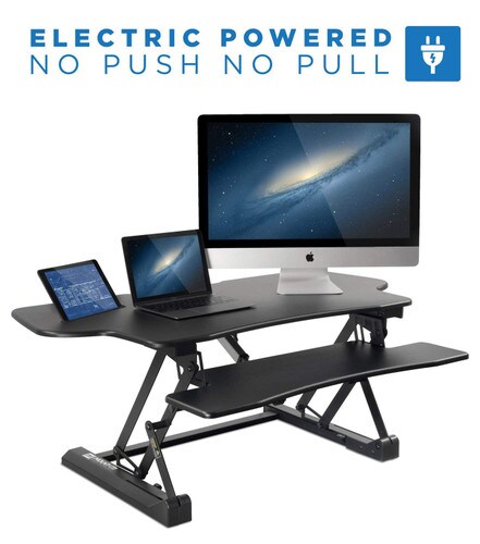 Mount-It Electric Standing Desk Converter with Large Platform MI-7962