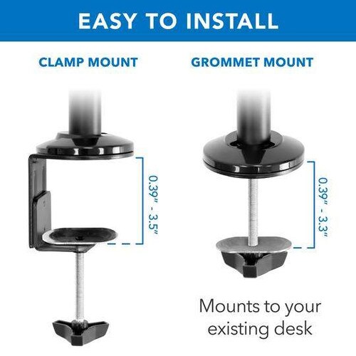 Mount-It Dual Monitor Sit-Stand Desk Mount with Keyboard Tray MI-7996