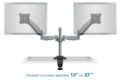 Mount-It Height Adjustable Full Motion Dual Monitor Desk Mount MI-7C24