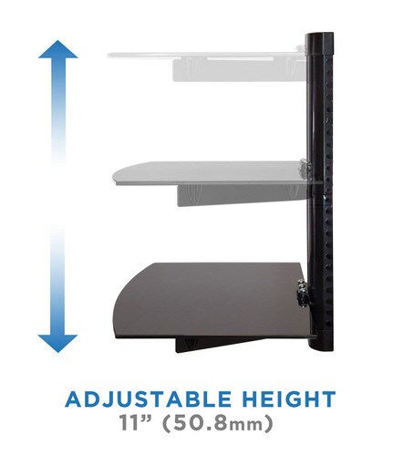 Mount-It Floating Wall Mounted Three Shelf Stand MI-893