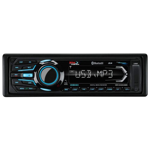 BOSS AUDIO Boss Audio MR1308UABK Bluetoothreg - Fully Marinized MP3-Compatible Digital Media Receiver wUSB SD Memory Card Ports Aux Input - MR1308UABK