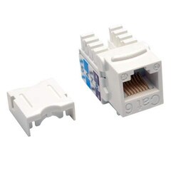 Tripp Lite Cat65e 110 Style Punch Down Keystone Jack White N238-025-WH