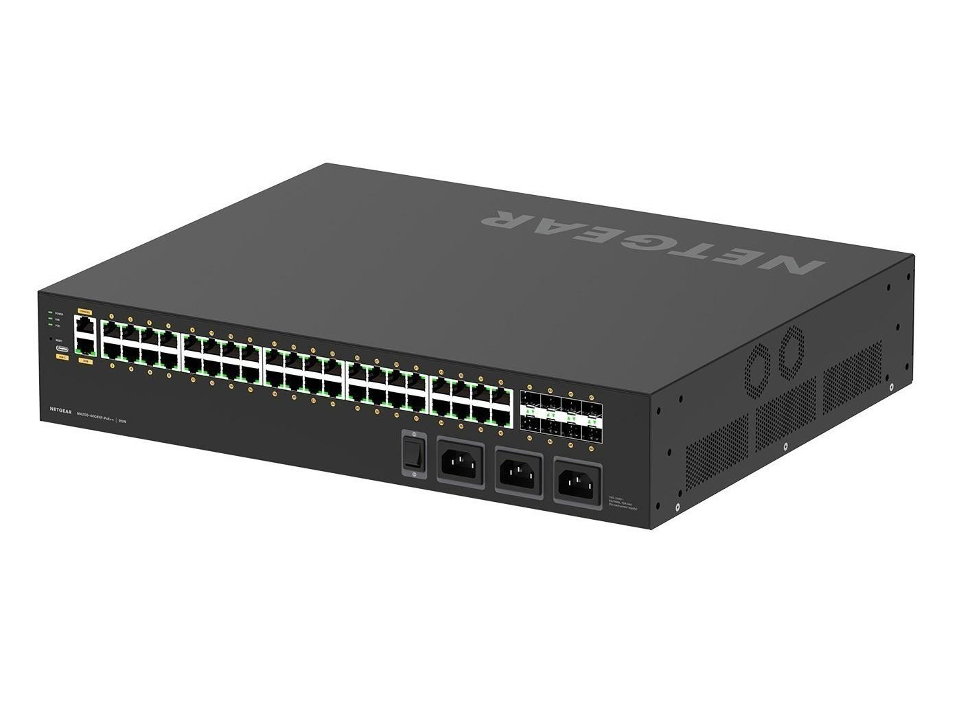BZBGEAR NETGEAR AV Line 40x1G Ultra 90 PoE++ 802.3bt 2,880W and 8xSFP ...