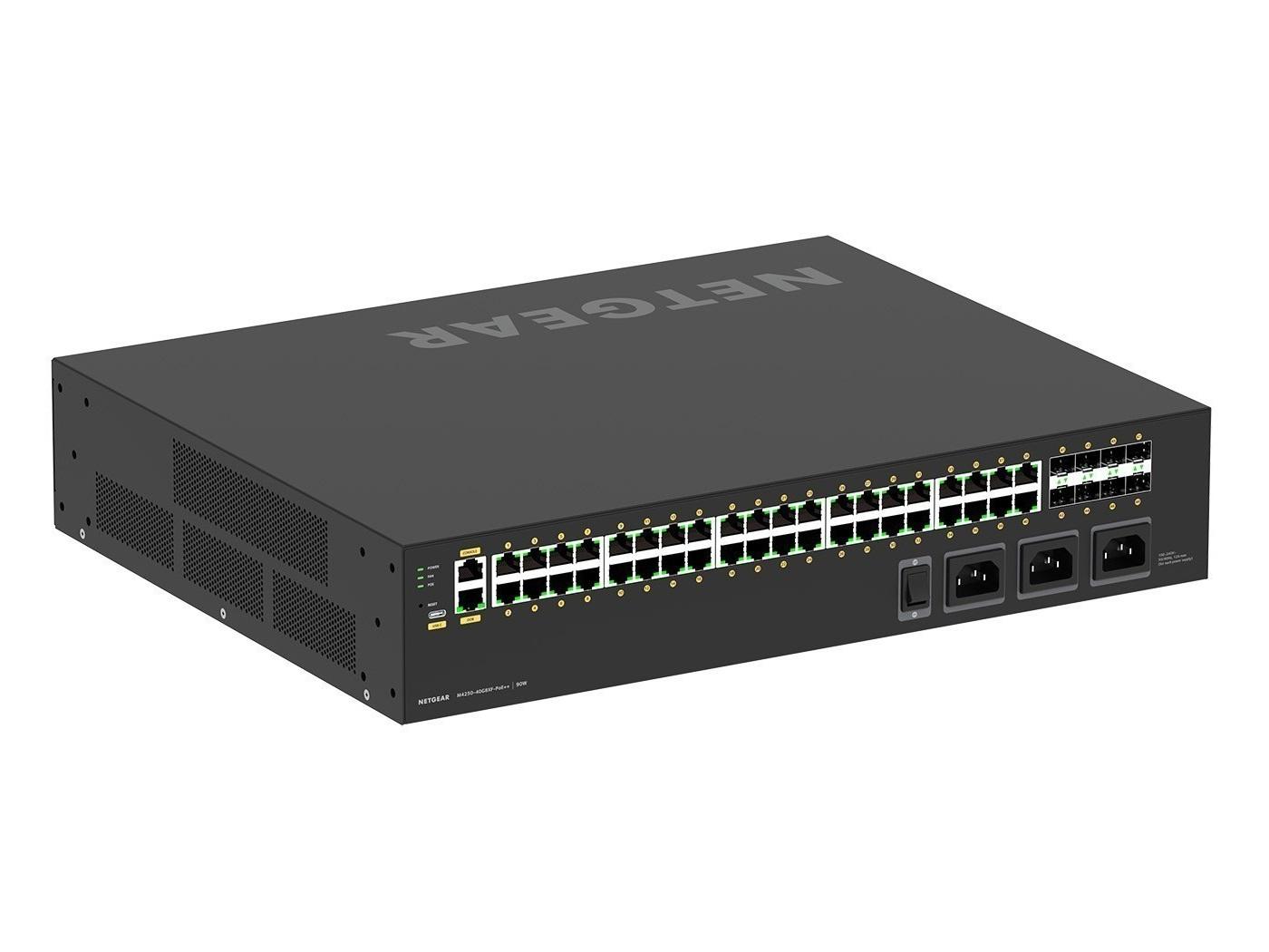 BZBGEAR NETGEAR AV Line 40x1G Ultra 90 PoE++ 802.3bt 2,880W and 8xSFP ...
