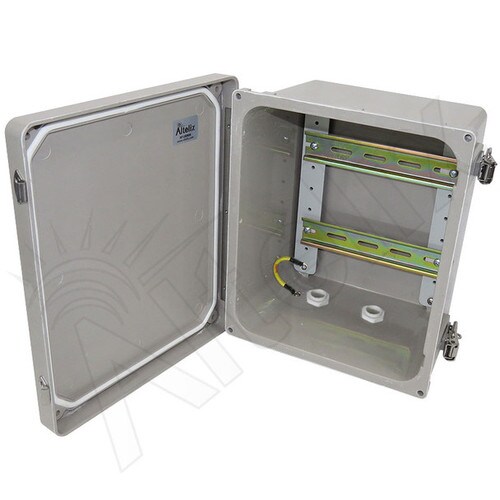 Altelix 10x8x6 Industrial DIN Rail Enclosure Fiberglass NEMA 4X IP66