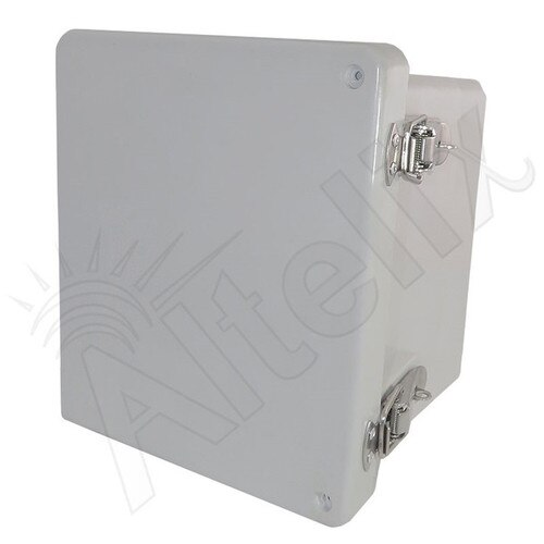 Altelix 10x8x6 NEMA 4X Fiberglass Indoor Outdoor RF Transparent WiFi Access Point Enclosure with Non-Metallic Equipment Mounting Plate