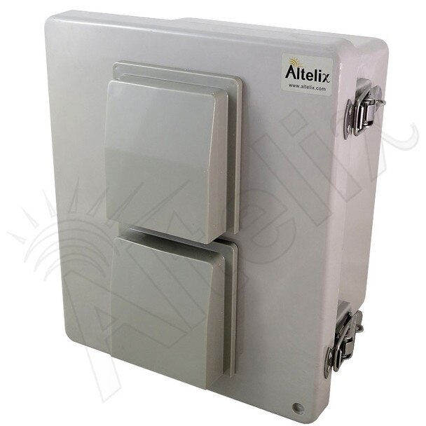 Altelix 10x8x6 Vented Fiberglass Weatherproof NEMA Enclosure with Cooling Fan 120 VAC Outlets Power Cord