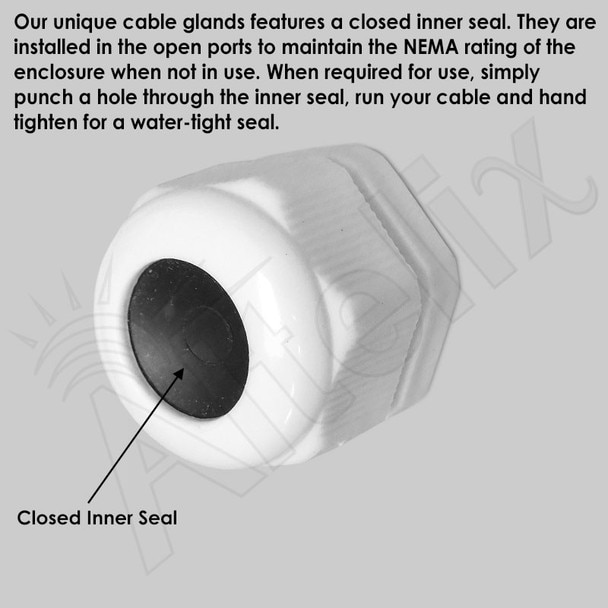 Altelix 10x8x6 Fiberglass Vented Indoor Outdoor RF Transparent WiFi Access Point Enclosure with Non-Metallic Equipment Mounting Plate