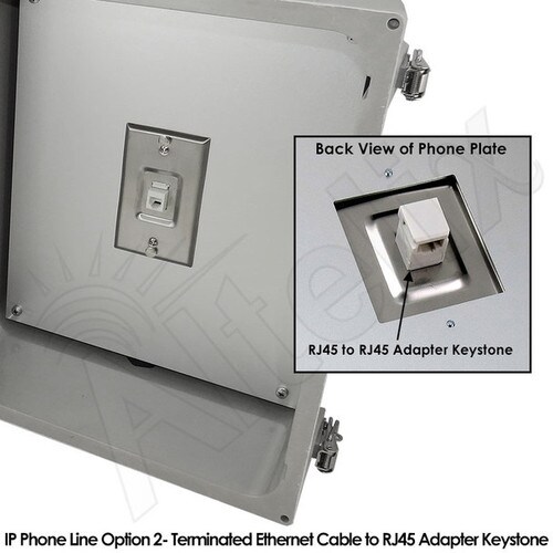 Altelix 14x12x6 NEMA 4X Outdoor Weatherproof IP Phone Call Box with Emergency Phone Label