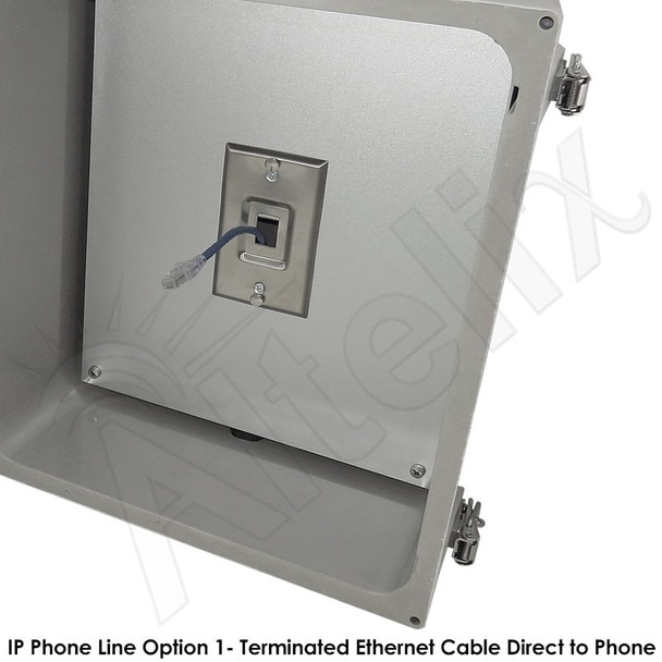 Altelix 14x12x6 NEMA 4X Outdoor Weatherproof IP Phone Call Box with Service Phone Label