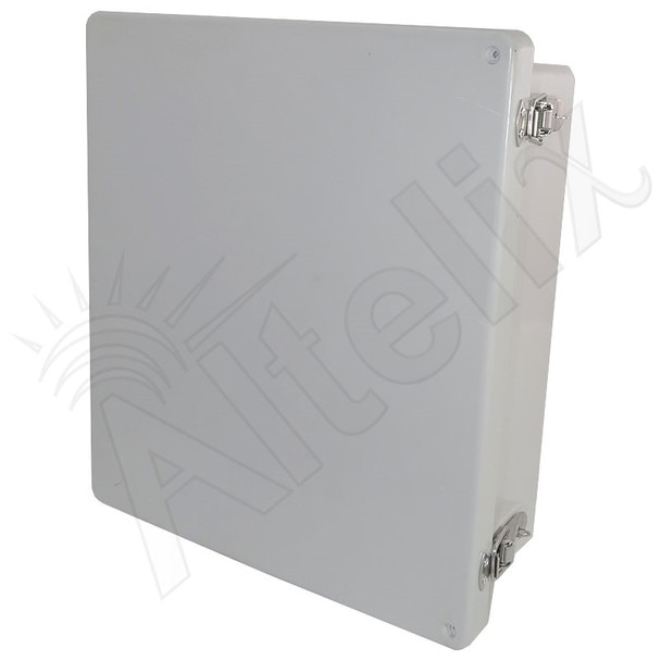 Altelix 14x12x6 Insulated NEMA 4X Fiberglass Weatherproof Heated Enclosure with 200W Heater 120 VAC Outlets