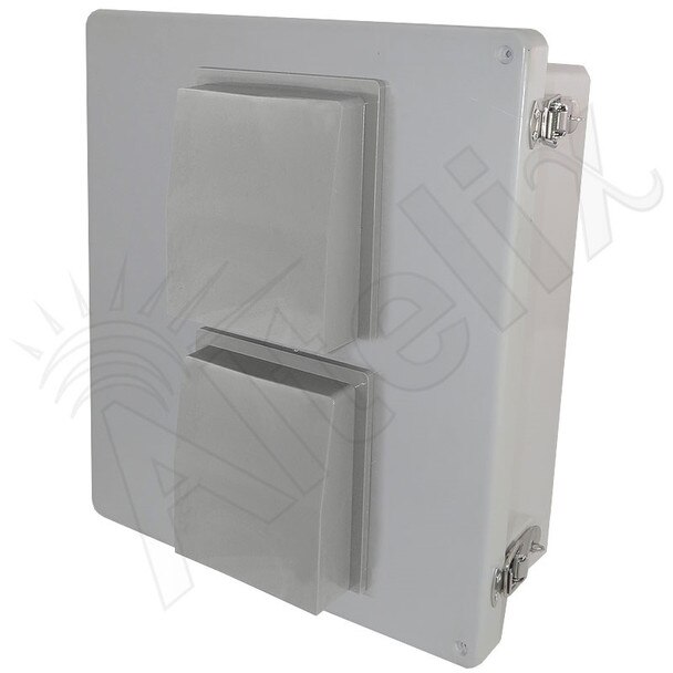 Altelix 14x12x6 Fiberglass Weatherproof Vented WiFi NEMA Enclosure with 120 VAC Outlets Power Cord