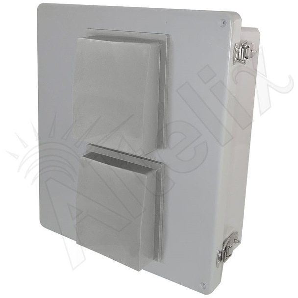 Altelix 14x12x6 Vented Fiberglass Outdoor RF Transparent Wireless NEMA Enclosure with Non-Metallic Equipment Mounting Plate
