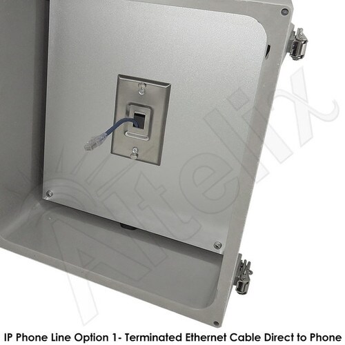 Altelix 14x12x8 NEMA 4X Outdoor Weatherproof IP Phone Call Box with Emergency Phone Label