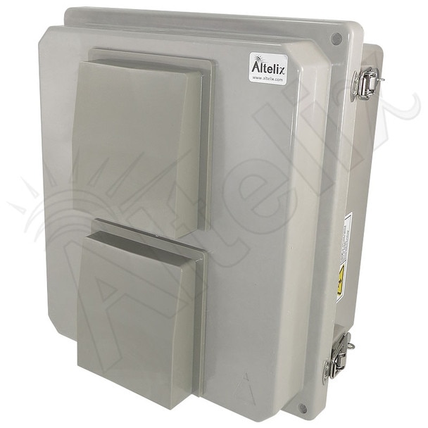 Altelix 14x12x8 Insulated Fiberglass Vented Weatherproof NEMA Enclosure with Cooling Fan 120 VAC Outlets