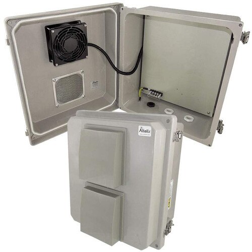 Altelix 14x12x8 Fiberglass Weatherproof Vented NEMA Enclosure with 12 ...