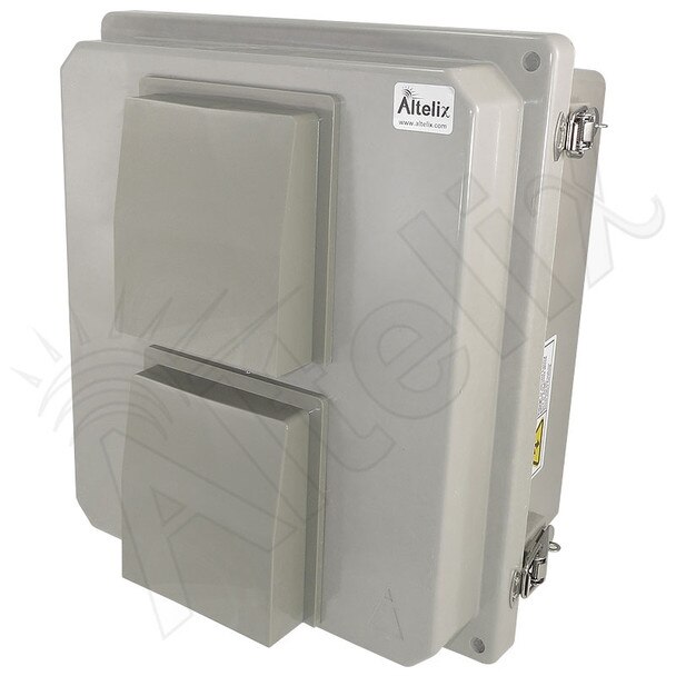 Altelix 14x12x8 Fiberglass Weatherproof Vented NEMA Enclosure with 12 VDC Cooling Fan