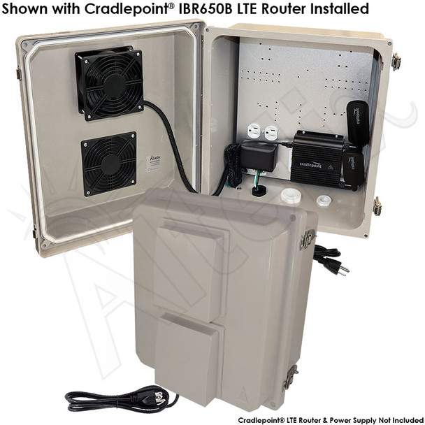 Altelix 14x12x8 Fiberglass Weatherproof Vented NEMA Enclosure for ...