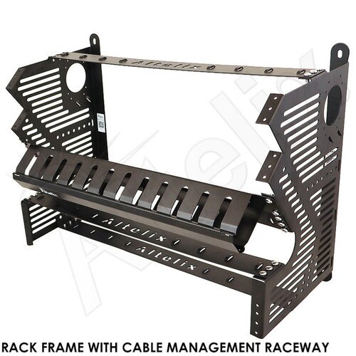 Altelix Space Saver 19” Wide Wall Mount Slanted Equipment Rack with 1U ...