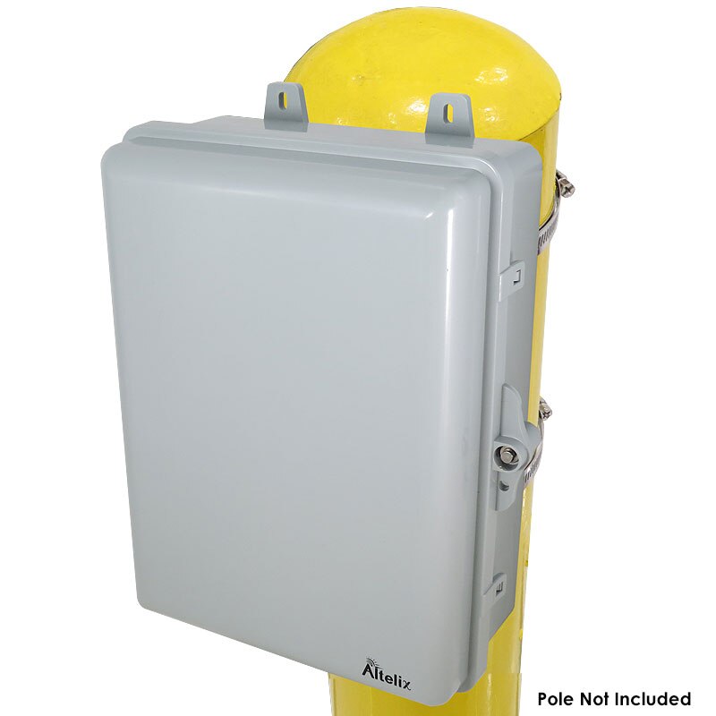 Altelix 12x9x5 Pole Mount IP66 NEMA 4X PCABS Weatherproof Utility Box with Hinged Door