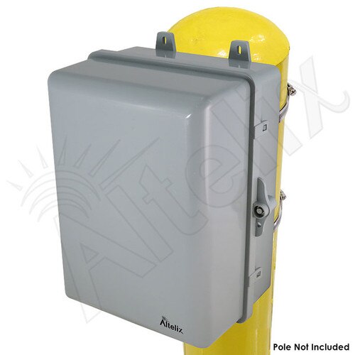 Altelix 12x9x7 Pole Mount IP66 NEMA 4X PCABS Weatherproof Utility Box with Hinged Door