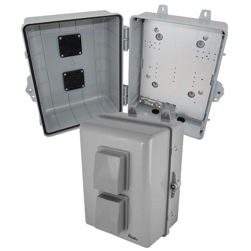 Altelix 12x9x7 PC+ABS Weatherproof Vented Utility Box NEMA Enclosure ...