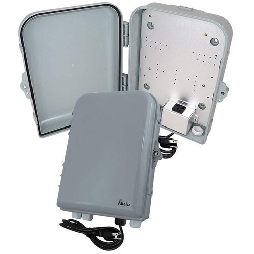 Altelix 13x10x4 PC+ABS NEMA 4X Weatherproof Utility Box NEMA Enclosure with  Aluminum Mounting Plate(NP131004A1C)