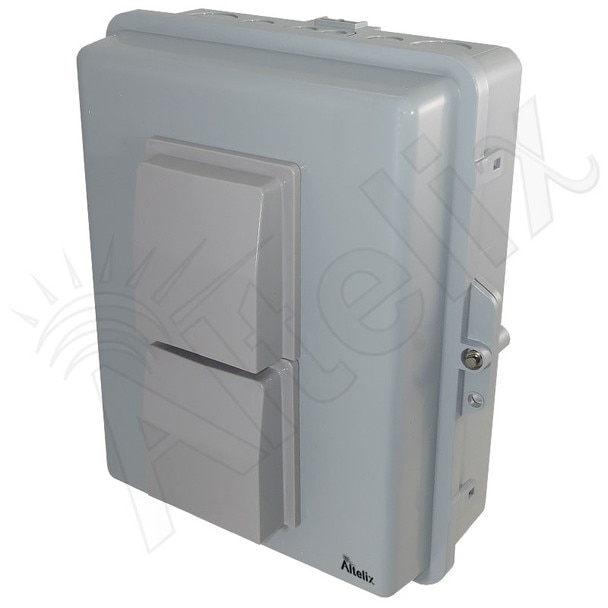 Altelix 14x11x5 Vented Polycarbonate ABS Weatherproof NEMA Enclosure with 48 VDC Cooling Fan