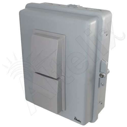 Altelix 14x11x5 Vented DIN Rail Polycarbonate ABS Weatherproof NEMA Enclosure
