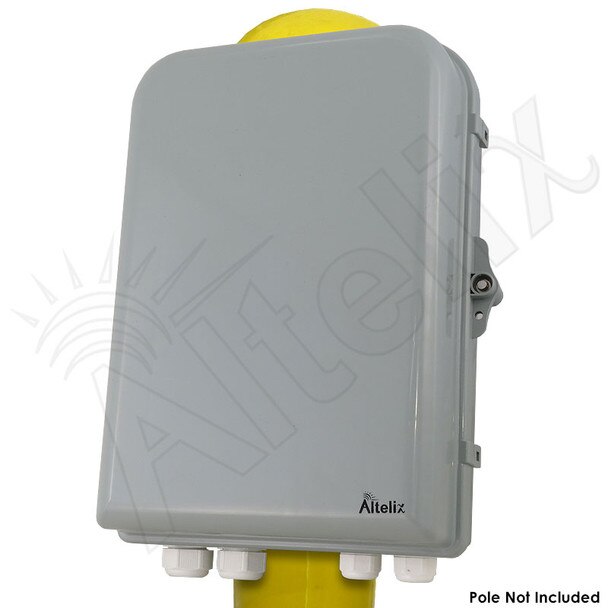 Altelix 15x10x5 Pole Mount NEMA 4X Polycarbonate ABS Weatherproof Enclosure