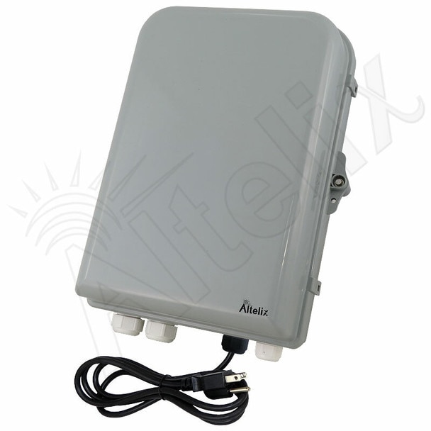 Altelix 15x10x5 NEMA 4X Polycarbonate ABS Weatherproof Enclosure with Aluminum Mounting PlateNP151005A1C