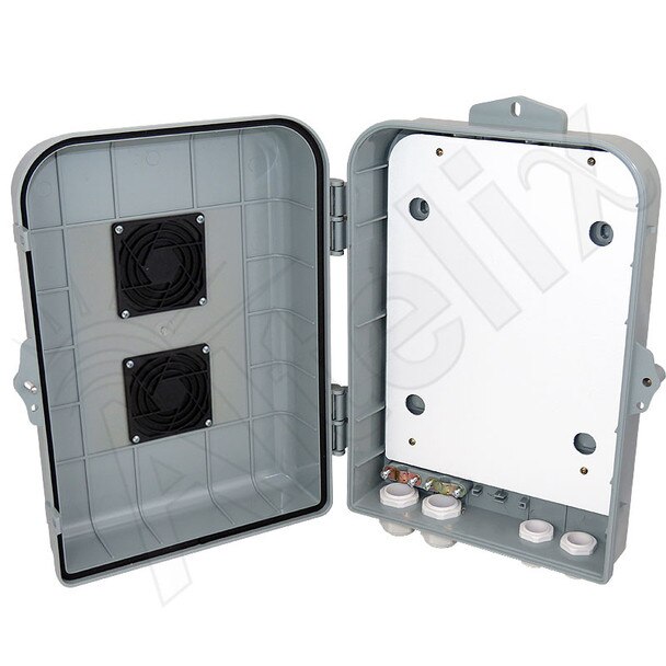Altelix 15x10x5 Vented Polycarbonate ABS Indoor Outdoor RF Transparent NEMA Enclosure with PVC Non-Metallic Equipment Mounting Plate