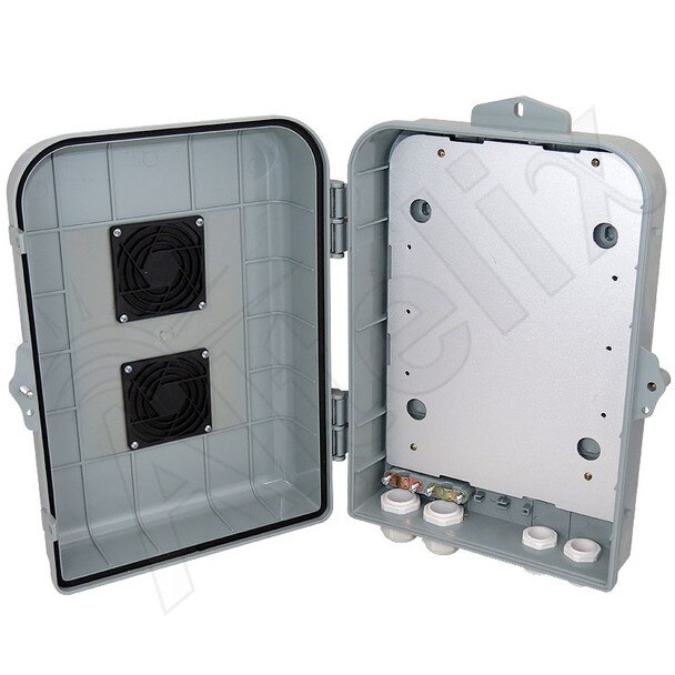 Altelix 15x10x5 Polycarbonate ABS Vented Weatherproof Enclosure with Aluminum Mounting Plate
