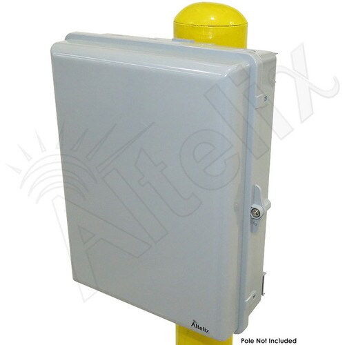 Altelix 17x14x6 PC ABS Weatherproof Utility Box NEMA Enclosure with Pole Mount Kit