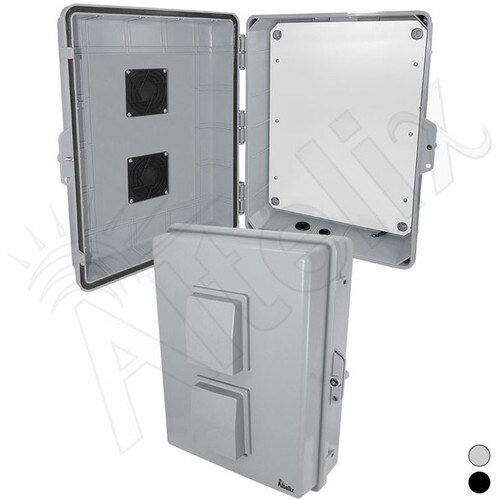 Altelix 17x14x6 Stealth Black Polycarbonate ABS Vented Indoor Outdoor RF Transparent WiFi Access Point Enclosure with PVC Non-Metallic Equipment Mounting Plate